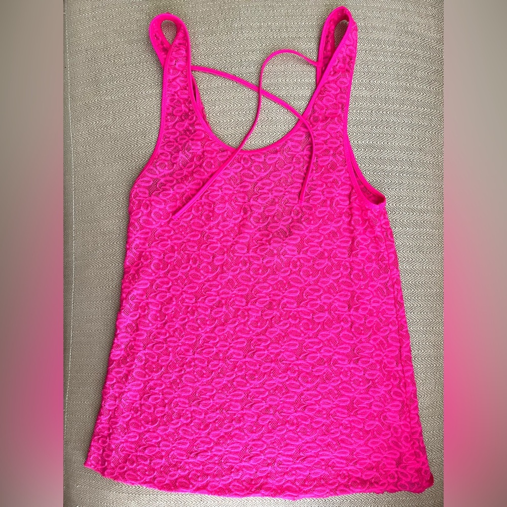 🎉Bundle item🎉 VICTORIA’S SECRET hot pink lace cover-up